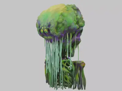 Ethereal Sentinel Statue Low-poly 3D model