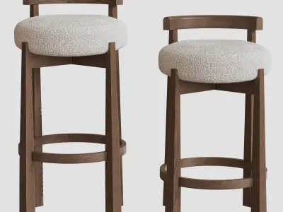 MIREN bar stools by Noho Home in two sizes 3D model