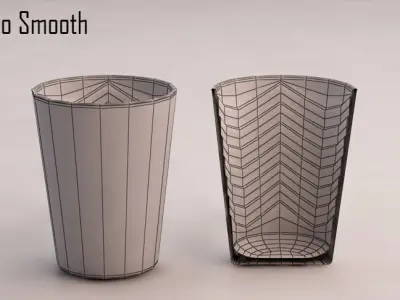 DESIGN-Glass Water Wave Low-poly 3D model