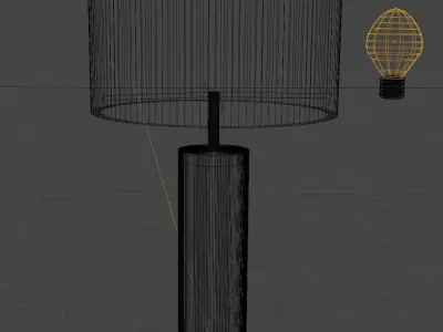 table lamp Low-poly 3D model