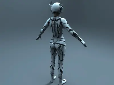 Sci-fi Female Character 3D model