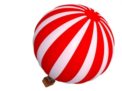 Colorful Hot Air Balloon 3D model