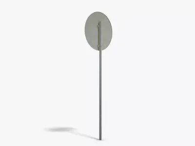 Bike Road Sign Low-poly 3D model