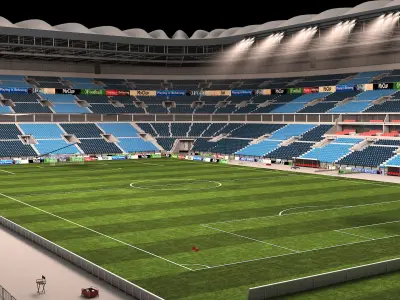  Soccer Stadium - High detail Night 