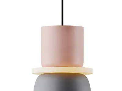 Colorful Macaron Pendant Light from Estrella Lighting 3D model