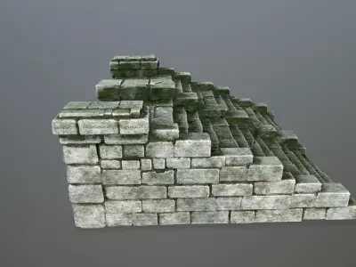 stairs 01 Low-poly 3D model