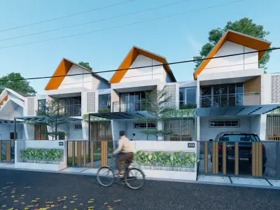 scandinavian residence house 3D model