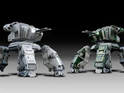 Obliterator - Heavy Battle Mech Low-poly 3D model