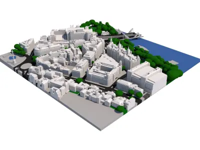 London city tile Level 2 block TQ3080 South West 3D model