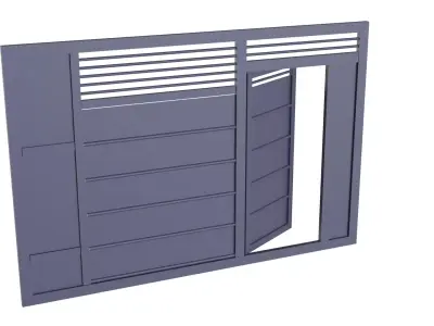 Sliding Gate Low-poly 3D model