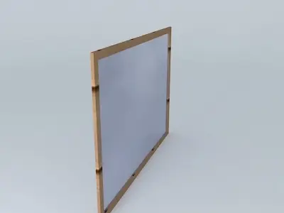 window wooden frame with mirror Free 3D model