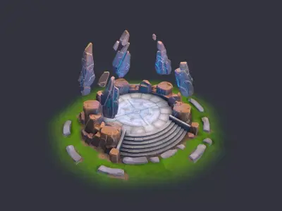Hero Display Platform Low-poly 3D model purchase