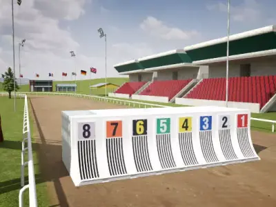 Greyhound Racecourse Pack Low-poly 3D model
