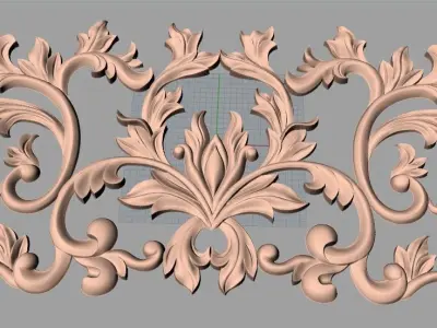 Artcam 3D relief STL models for CNC woodworking E133 3D model