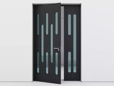 Aluminium door 343 3D model