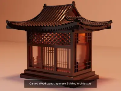 Japanese Garden Structures Buildings Exterior  3D Model Pack