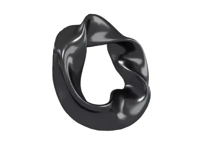 Abstract Ring Shape V1 002 Low-poly 3D model