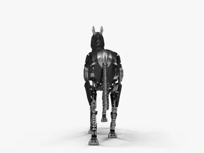 Robot horse walks 3D model