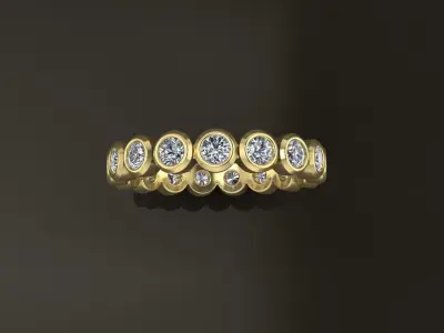 Bezel Infinity Band Ring 2mm50 Size 7 3D print model