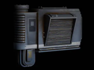 Sci-Fi-Wall Vent Low-poly 3D model