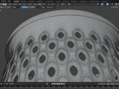 Perforated Plastic Dustbin FREE Free 3D model
