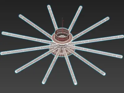 dunkel spider ceiling light 3D model
