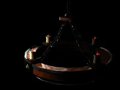 Free Old chandelier Free low-poly 3D model