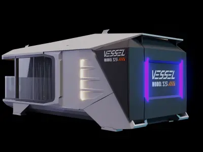 Vessel S5 low poly 3D model