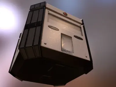 PBR Sci-fi medical crate Low-poly 3D model