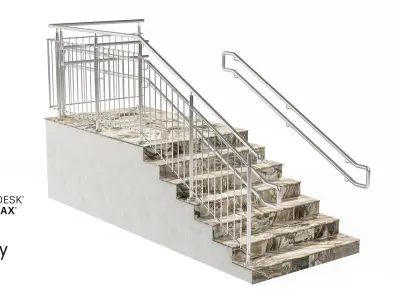 Stairs railing  3D model