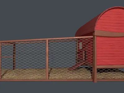 Asset - Cartoons - Farm - Hencoop  Low-poly 3D model