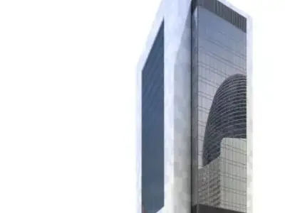 Concrete And Glass Skyscraper 3D model purchase