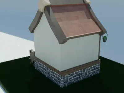 HandPainted Fantasy House Low-poly 3D model