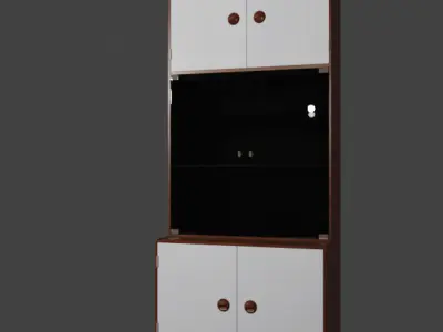 Kas Display Glass Cabinet 3D model
