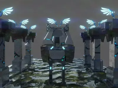 3d model of Game Environment -Chamber of Fallen Falcon Free low-poly 3D model