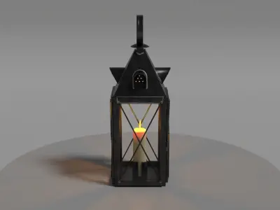 Candle Lantern 0 Low-poly 3D model