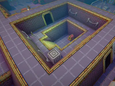 EnviroKit - THE CLOCKTOWER - Retro Lowpoly Low-poly 3D model