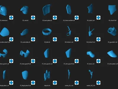 Jango Fett One12 Scale Armor 3D STL Files 3D print model