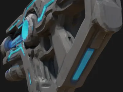 Ion Veil Plasma Rifle Low-poly 3D model
