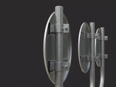 Tokyo Road Sign  Cycle Low-poly 3D model