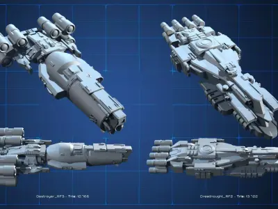 LOW - SPACE Vol07 Low-poly 3D model