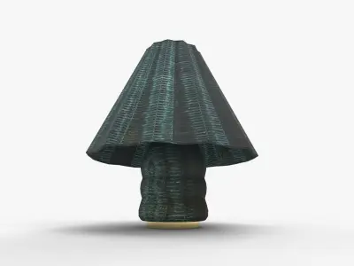 Sutton Rattan Table Lamp 3D model