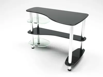 The Glass Office Table - 3ds Max Model 3D model