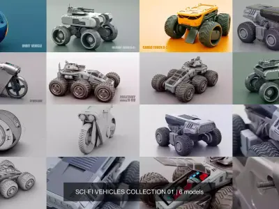 SCI-FI VEHICLES COLLECTION 01 3D Model Pack