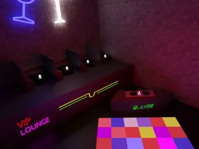 Night Club Low poly Web Ready Low-poly 3D model