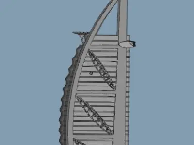 Burj Al Arab 3D print model