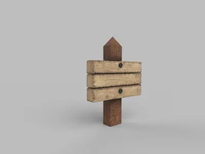 Road sign Low-poly 3D model get