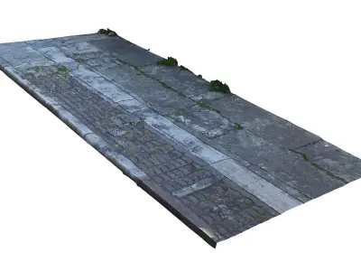 Mexico City Sidewalk  Low-poly 3D model