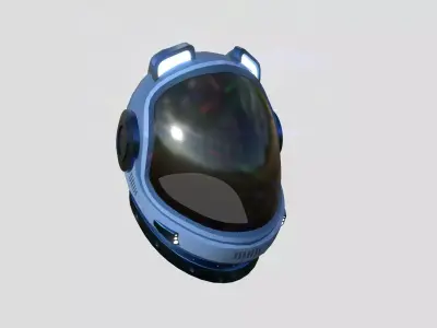 Astronaut Helmet B03 Blue - Character Design Fashion Low-poly 3D model