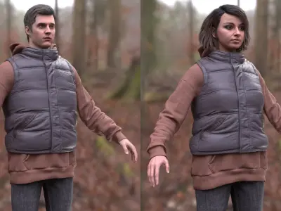  Man and Woman in Autumn Outfit 2 